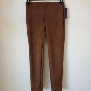 NWT Chaps Faux Suede leggings